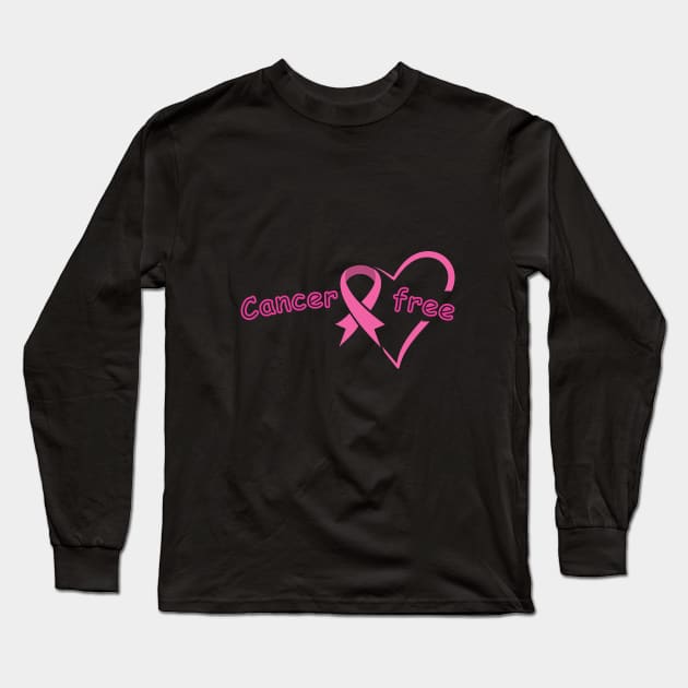 cancer free Long Sleeve T-Shirt by designfurry 